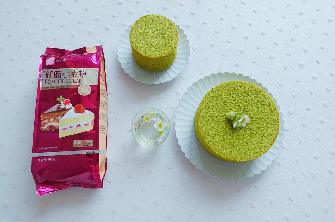 少女心满满低糖低油抹茶戚风（美玫低筋小麦粉视频详细步骤，满满都是重点都是干货，适合新手小白）的做法