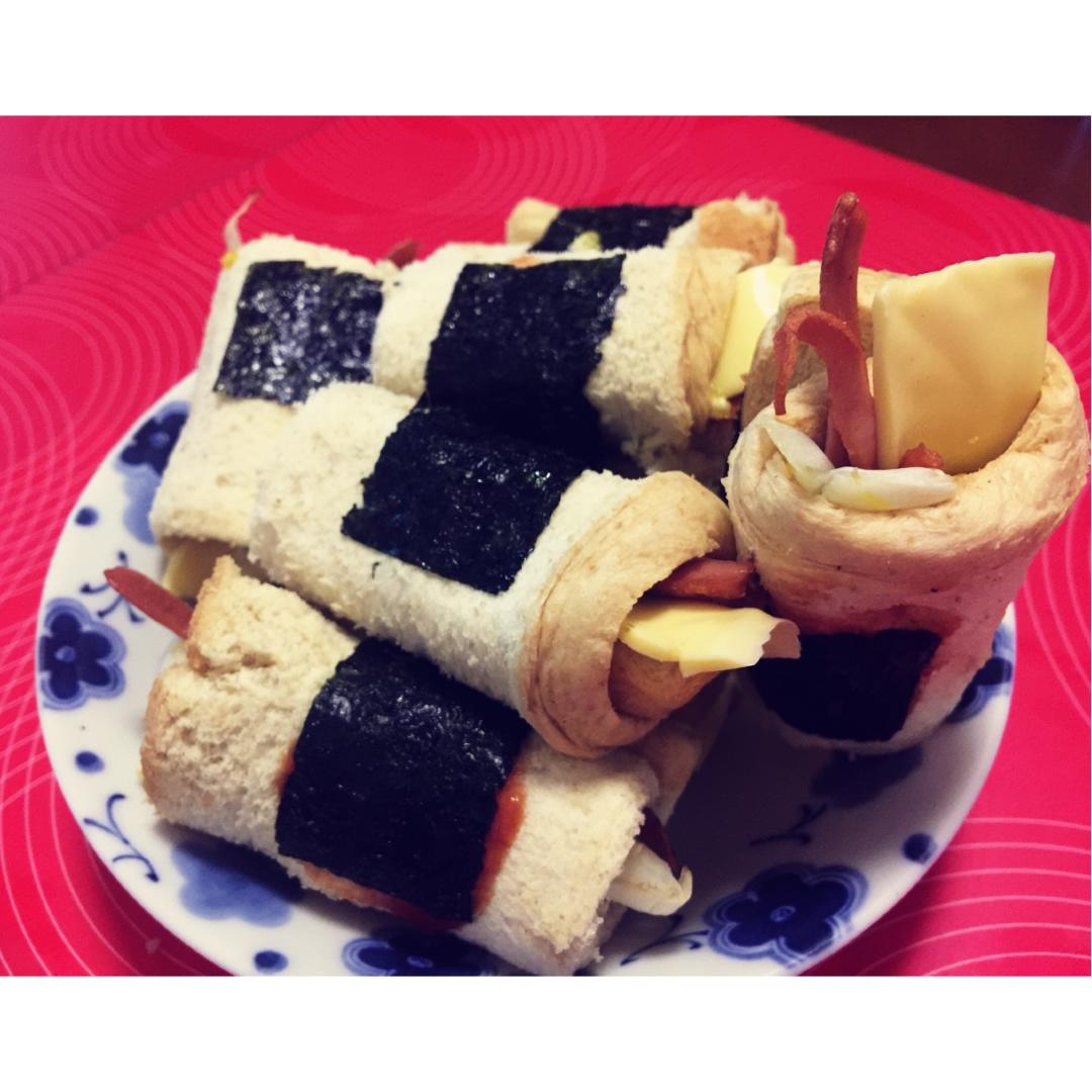 芝士腿蔬吐司卷（早餐快手小吃
）