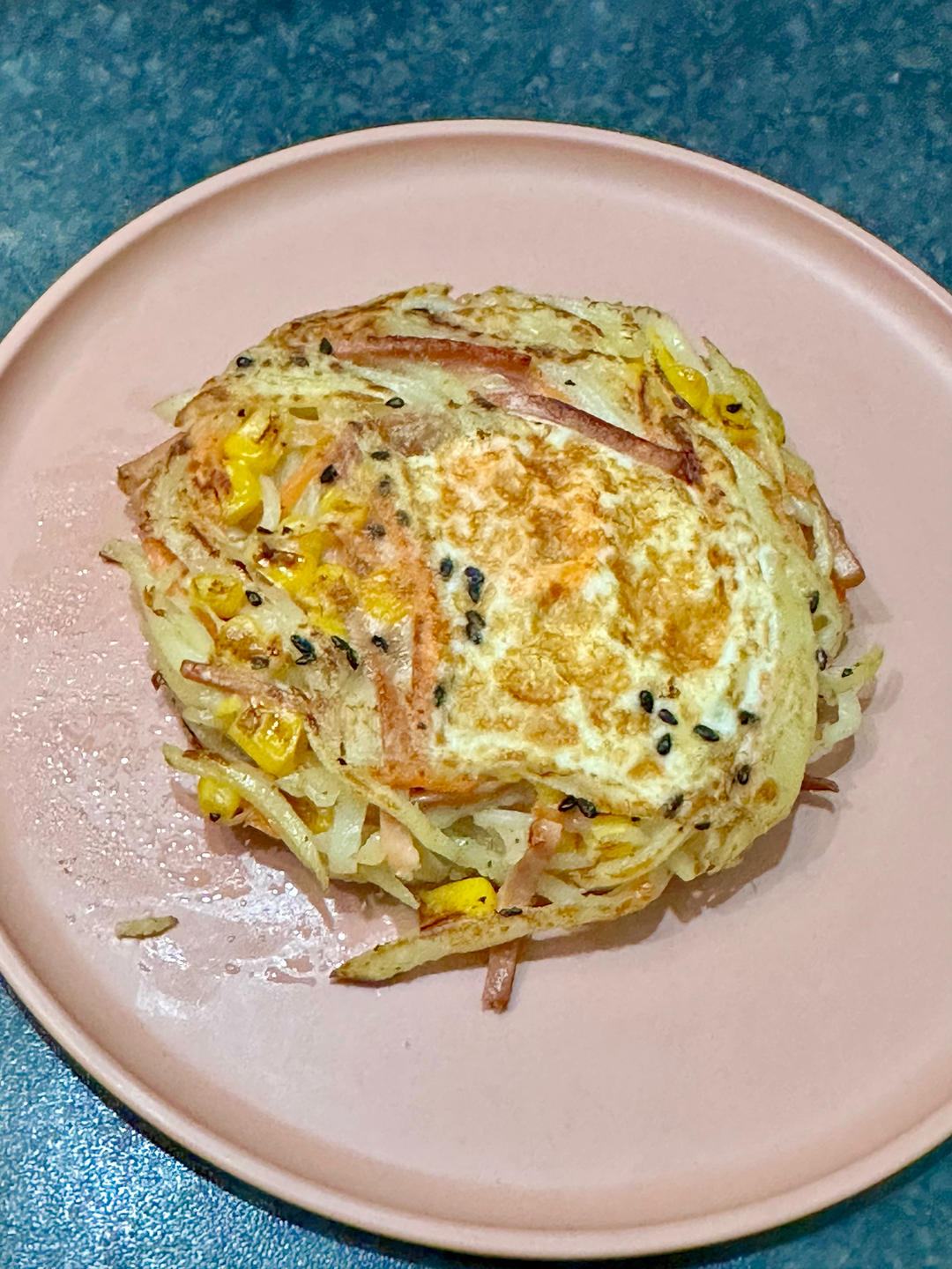免揉面❗️健康快手早餐～土豆丝鸡蛋饼