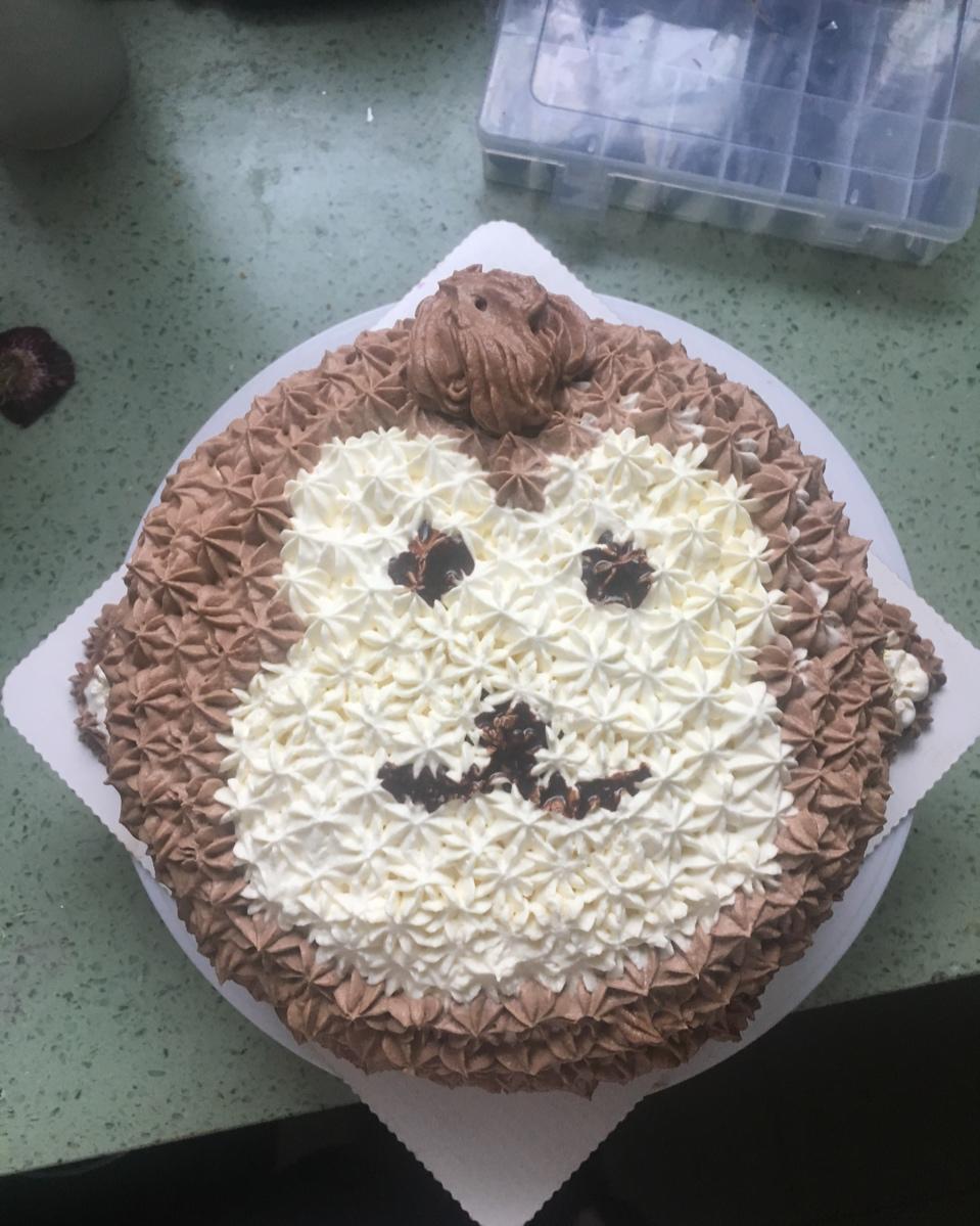 猴年吉祥，猴子鲜奶蛋糕