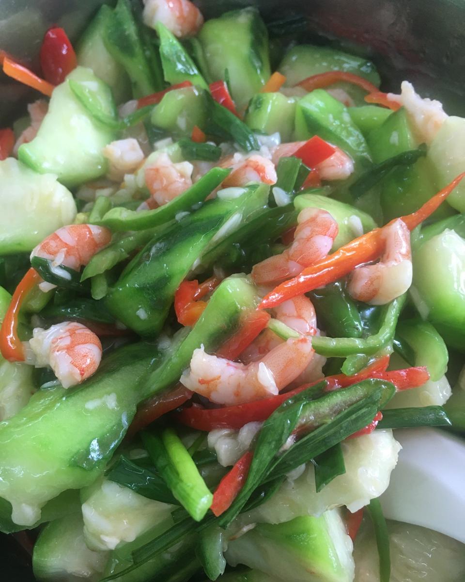 丝瓜炒虾仁