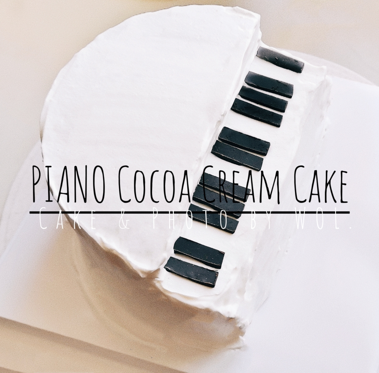 钢琴可可奶油蛋糕