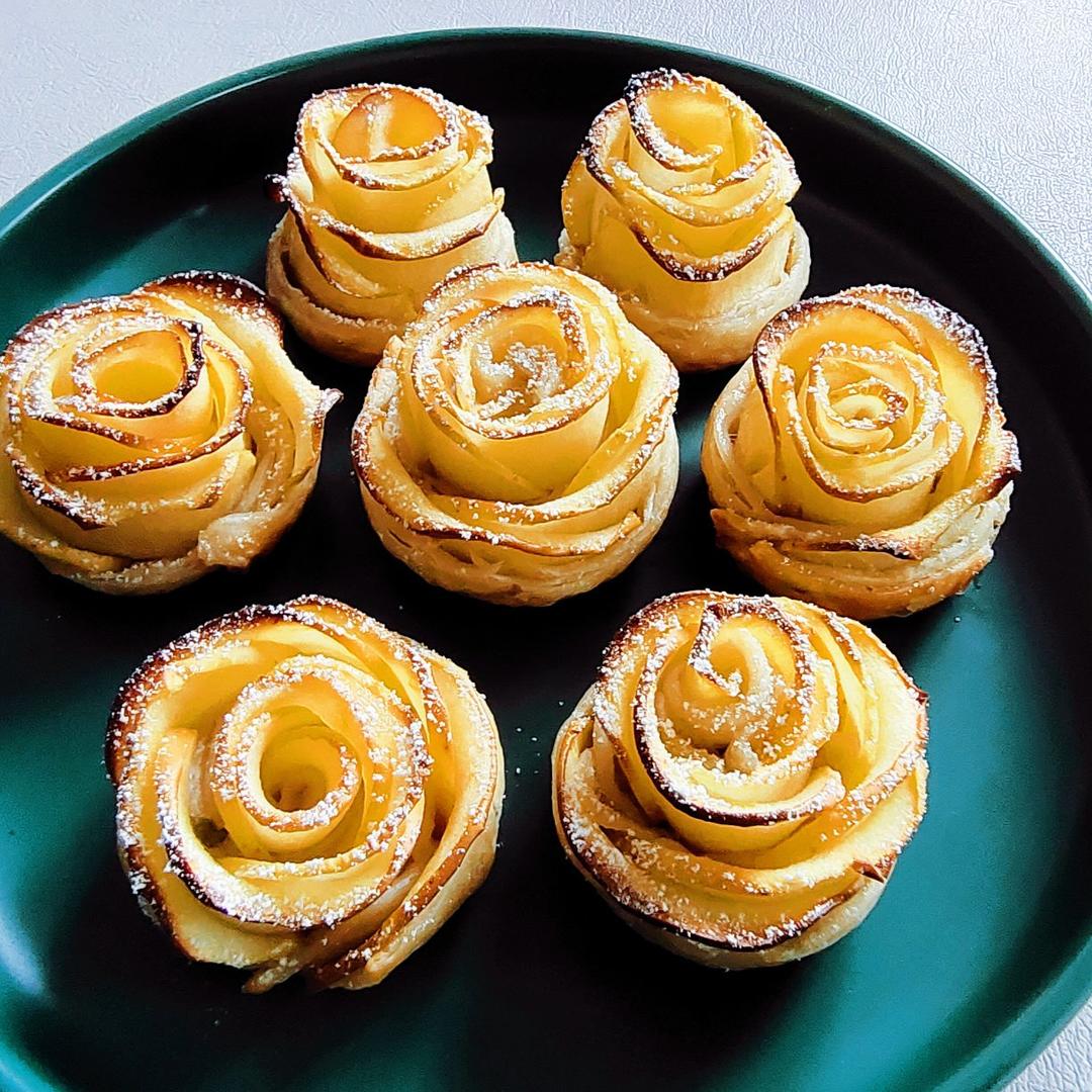 苹果玫瑰塔（手抓饼版）