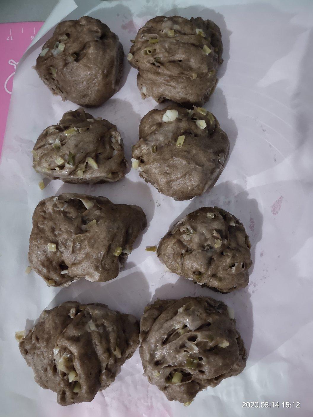 健身轻食：无油无糖高筋黑全麦粉欧包