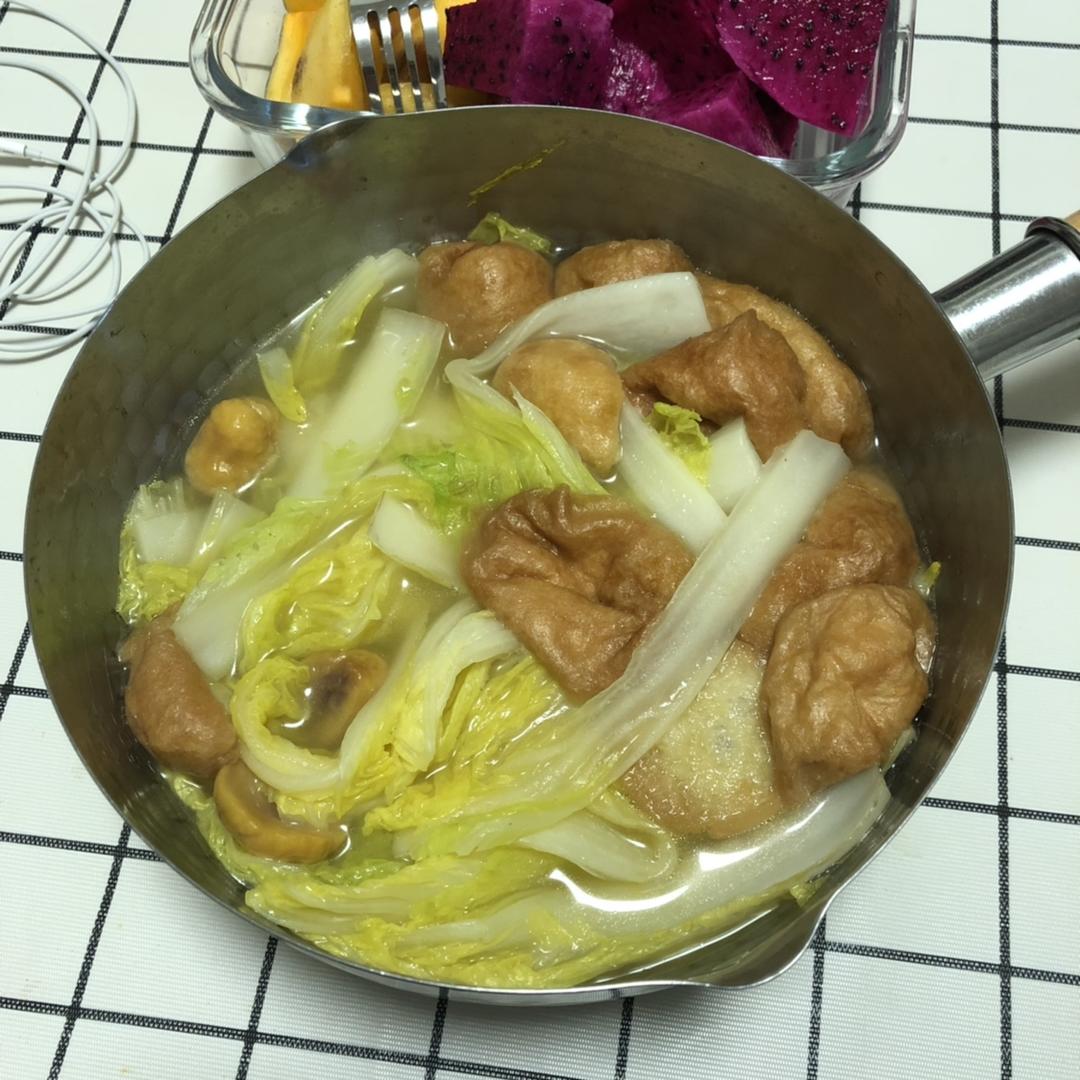 浓鸡汤栗子白菜煲【食材包操作说明】