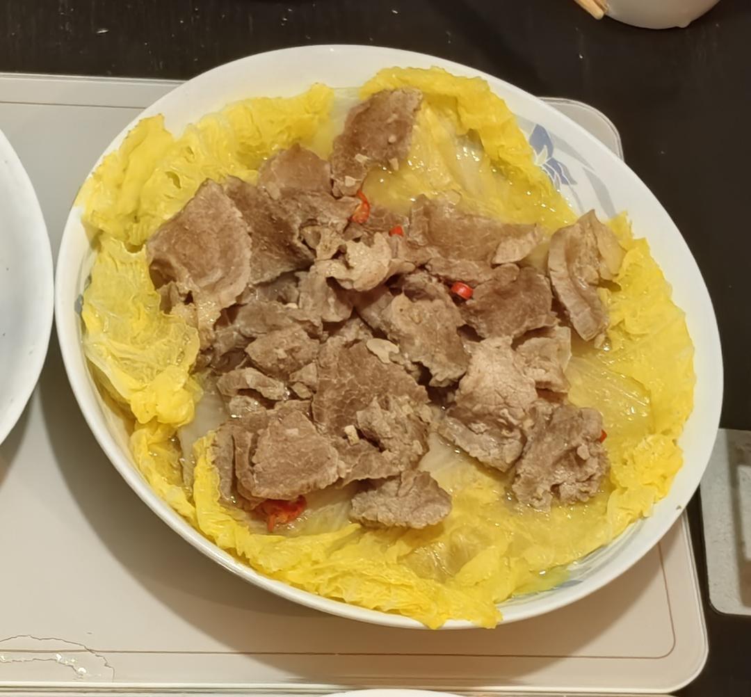 美味蒸菜--娃娃菜蒸牛肉（年夜饭菜单）