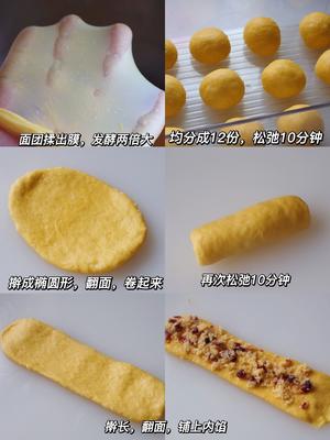 椰蓉南瓜小面包的做法 步骤2
