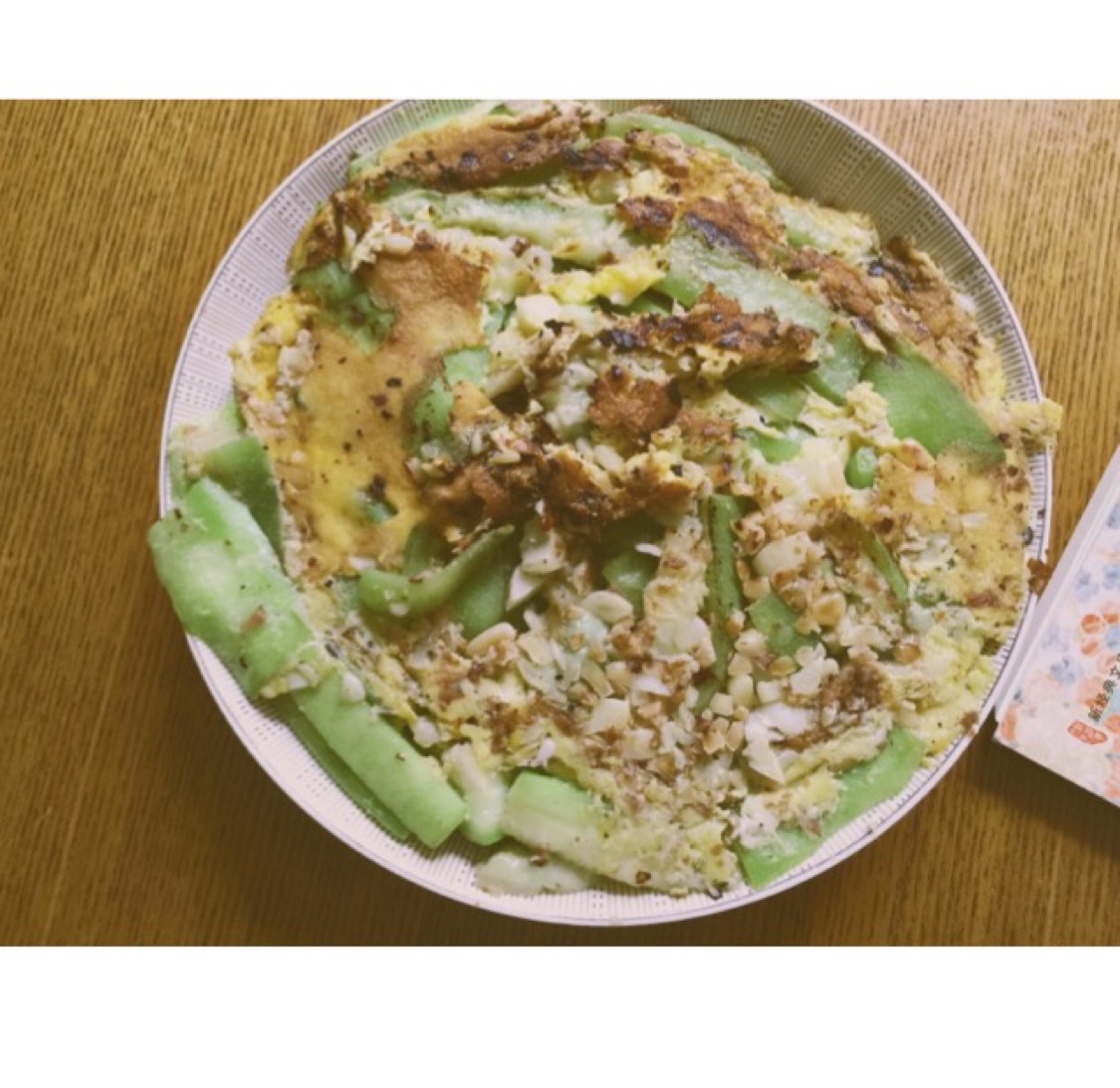 丝瓜花生烘蛋
