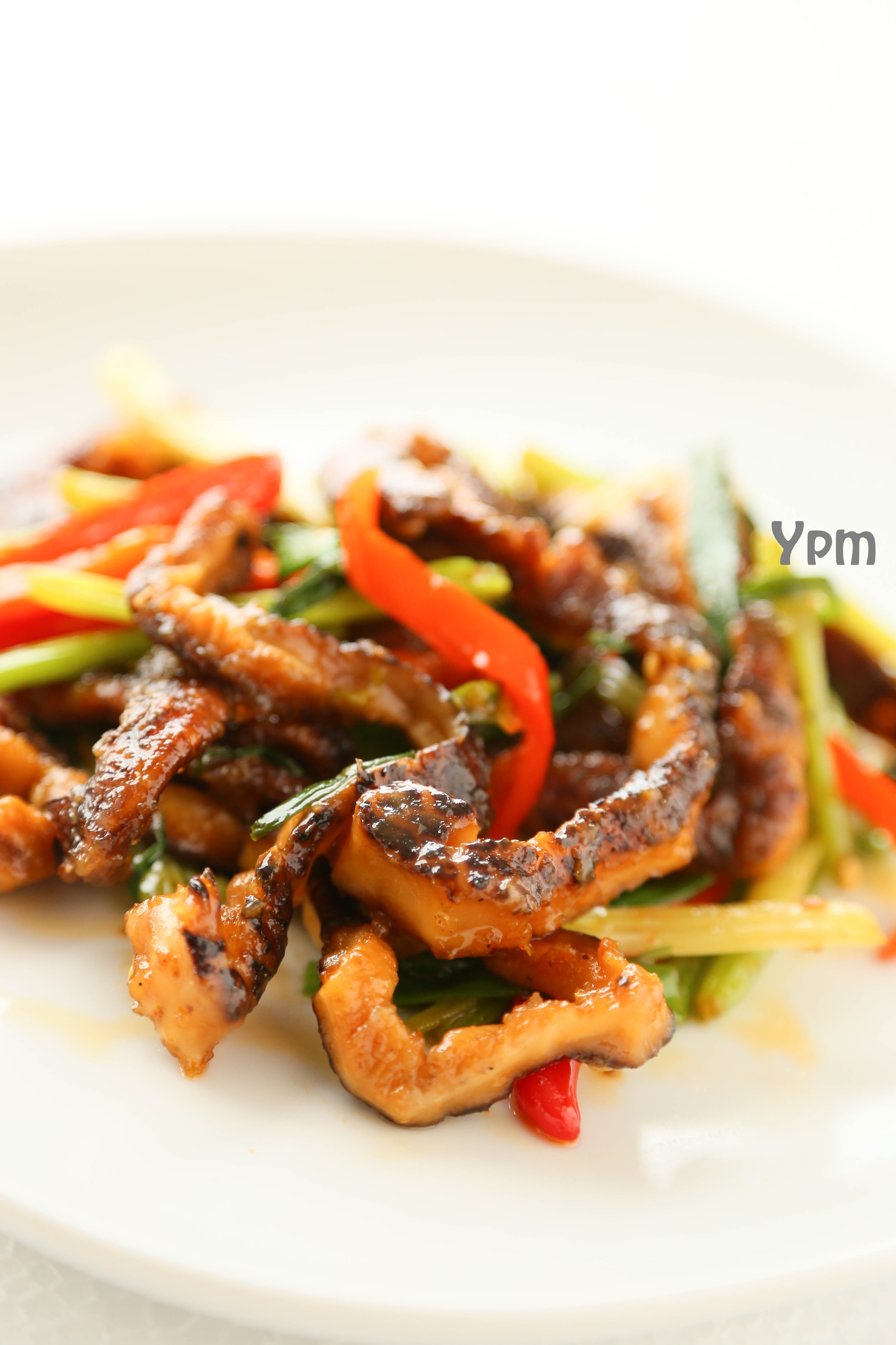 糖醋彩椒炒素鳝