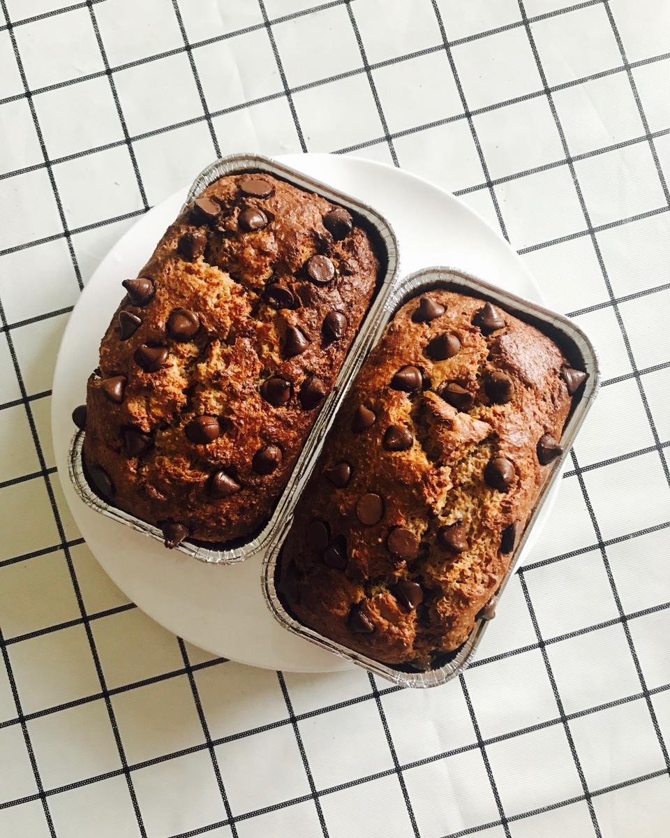 100%全谷物香蕉快手面包丨健康·烘焙