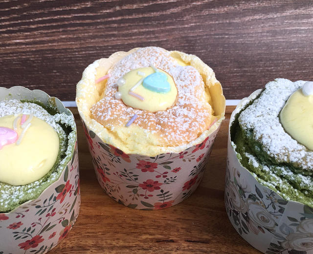 北海道蛋糕杯,超松软蛋糕,香滑可口香草馅,一口爆浆,超好吃!的做法