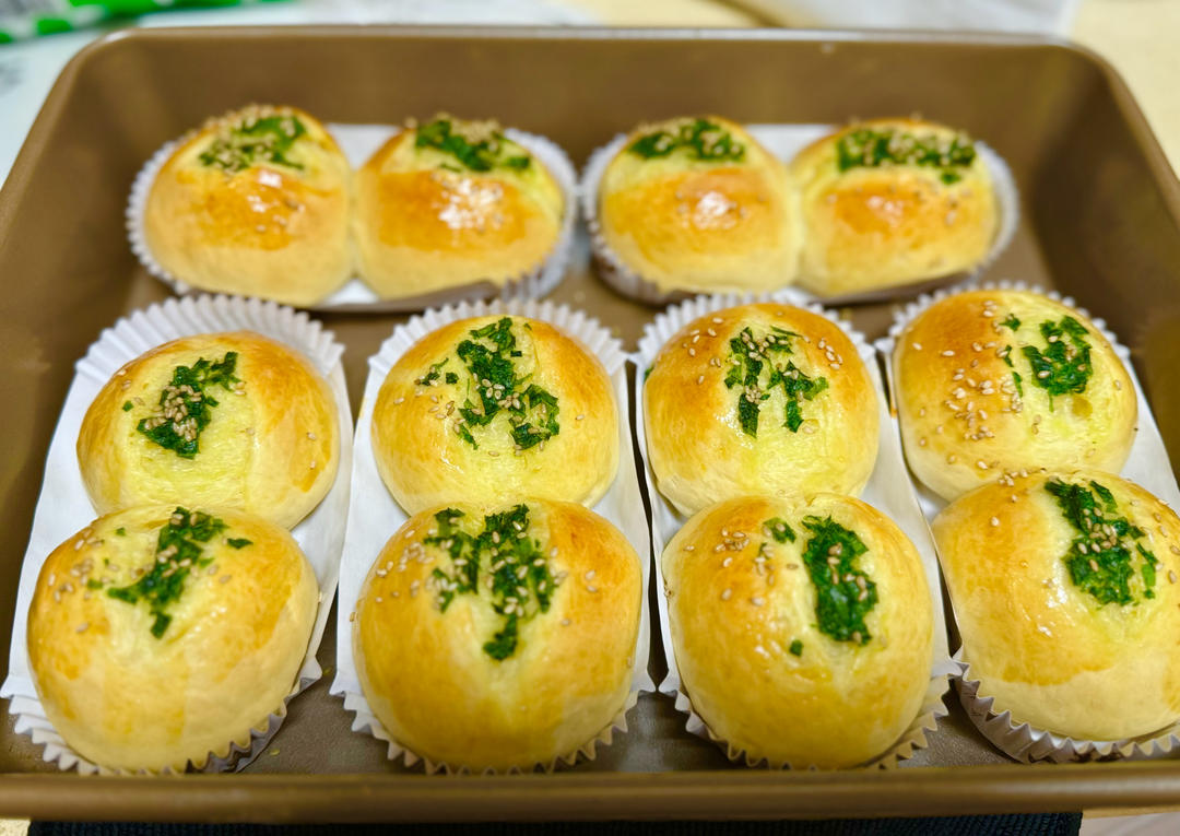 松软可爱，香葱泡泡包