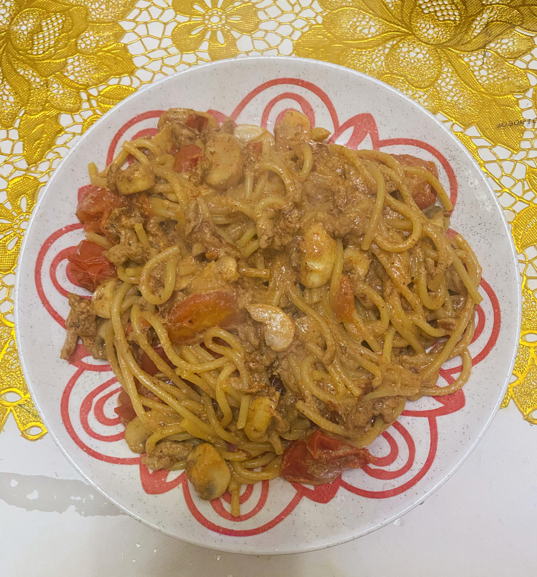 （完胜必胜客的）番茄肉酱意大利面～