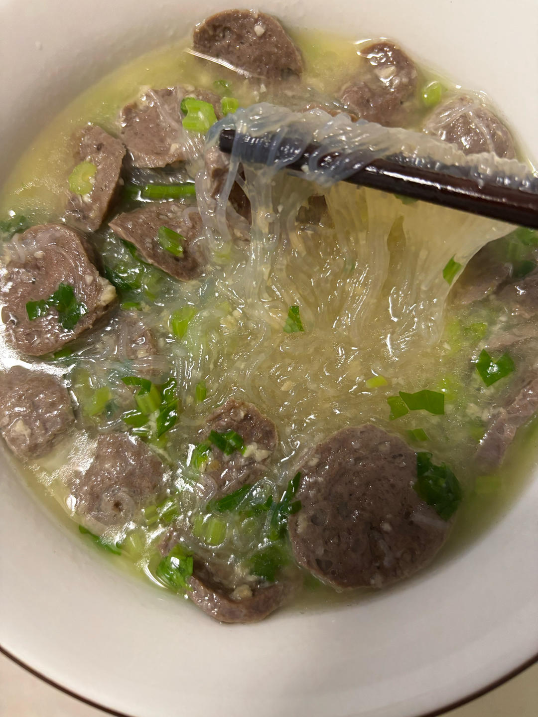 蒜香牛肉丸粉丝汤 l 多少次晚饭就为这一碗