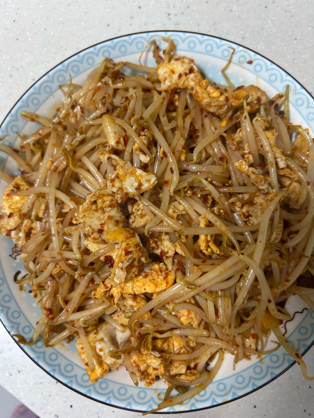 豆芽炒鸡蛋(下饭湘菜)