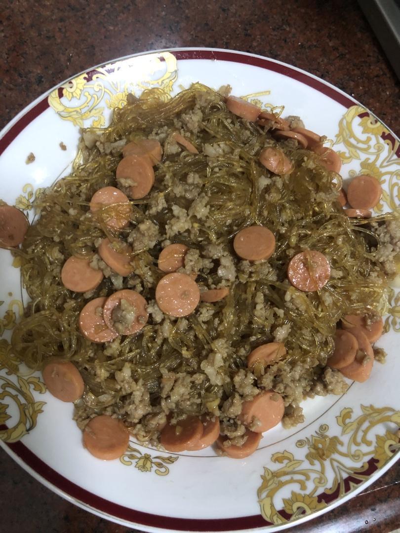 肉末粉丝煲（蚂蚁上树，干捞粉丝煲）