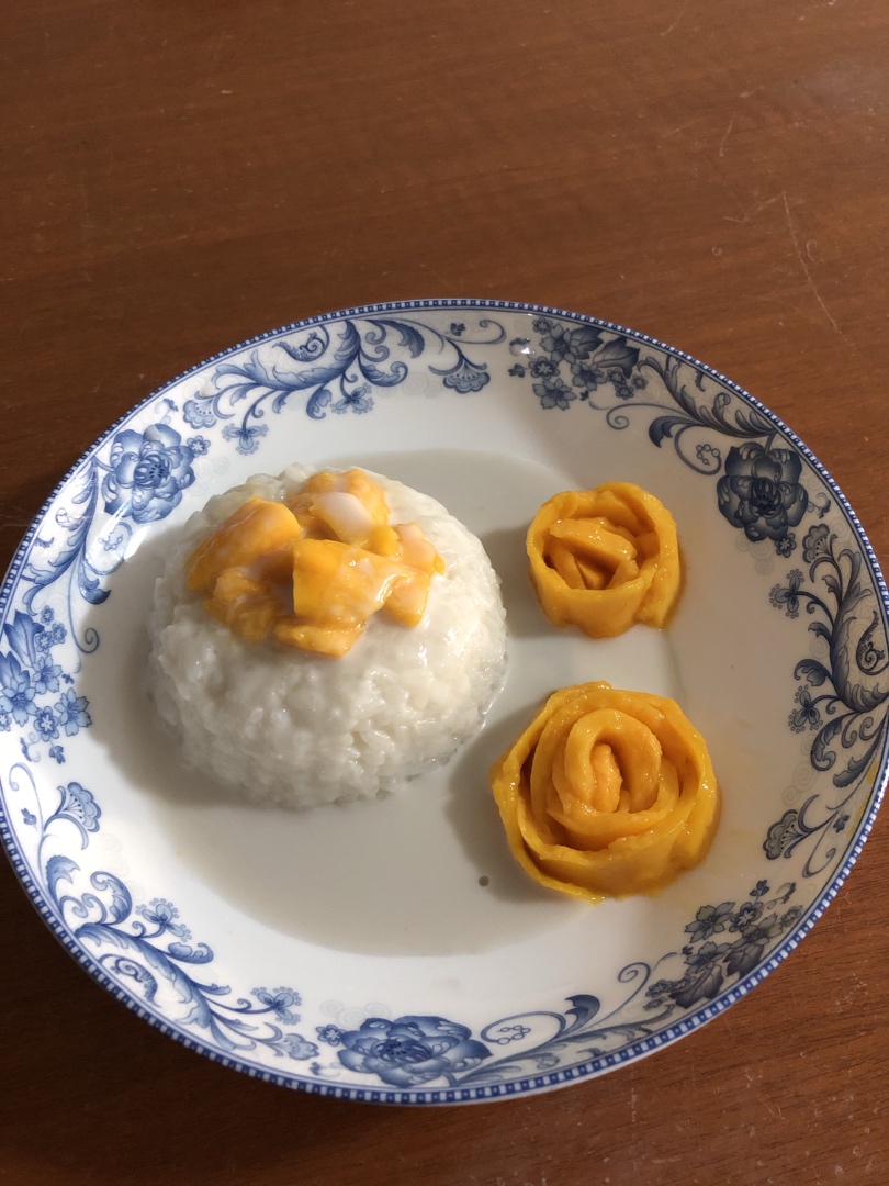 在油管上跟着泰国博主学的超正宗芒果糯米饭