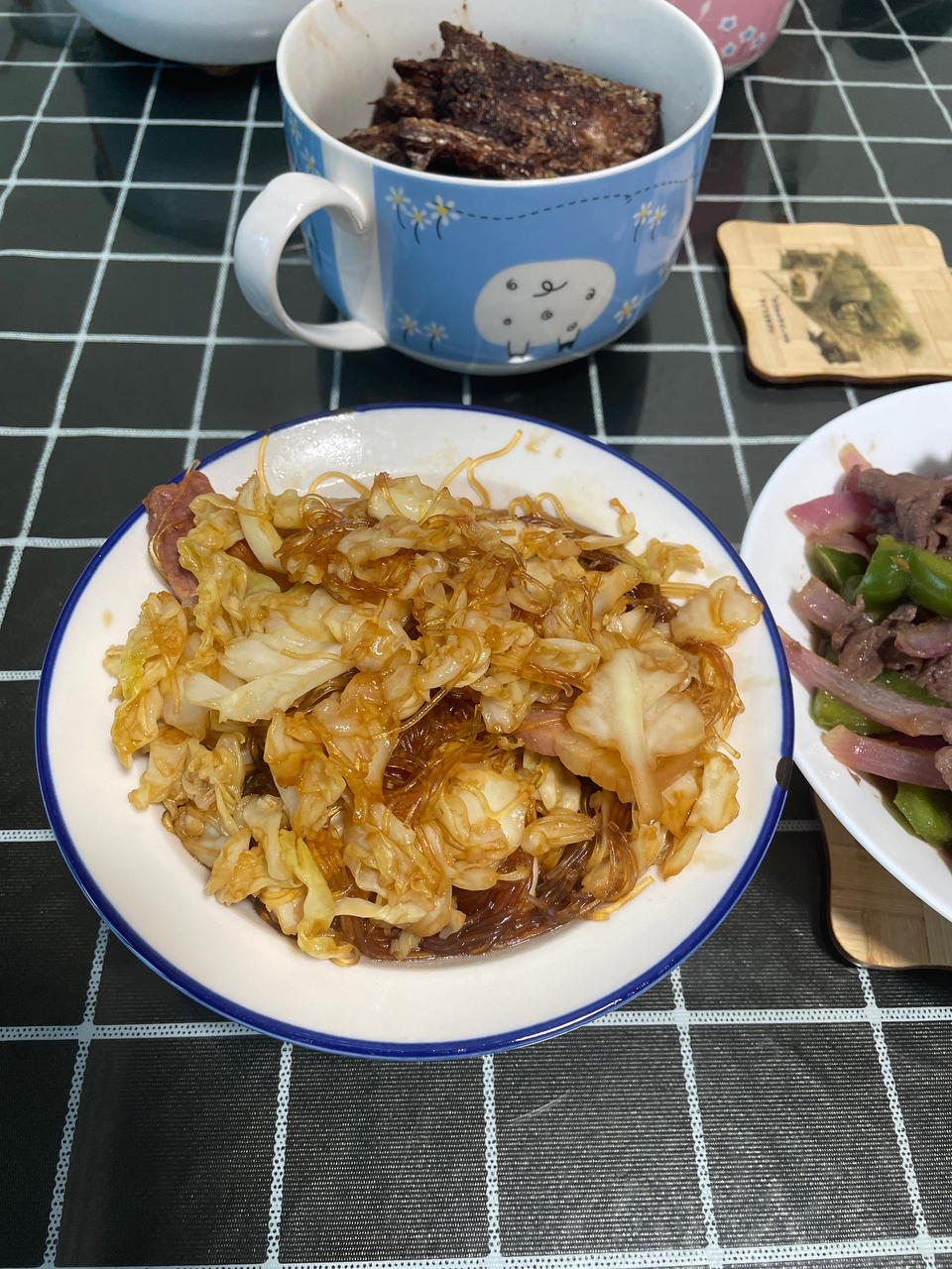 肉末圆白菜（甘蓝菜）炒粉丝【妞的食记】