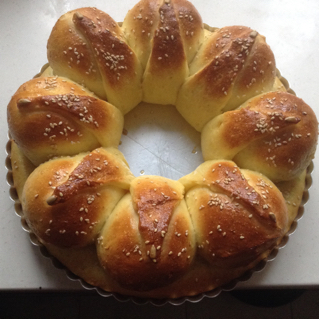 皇冠花朵面包（面包机版和面）