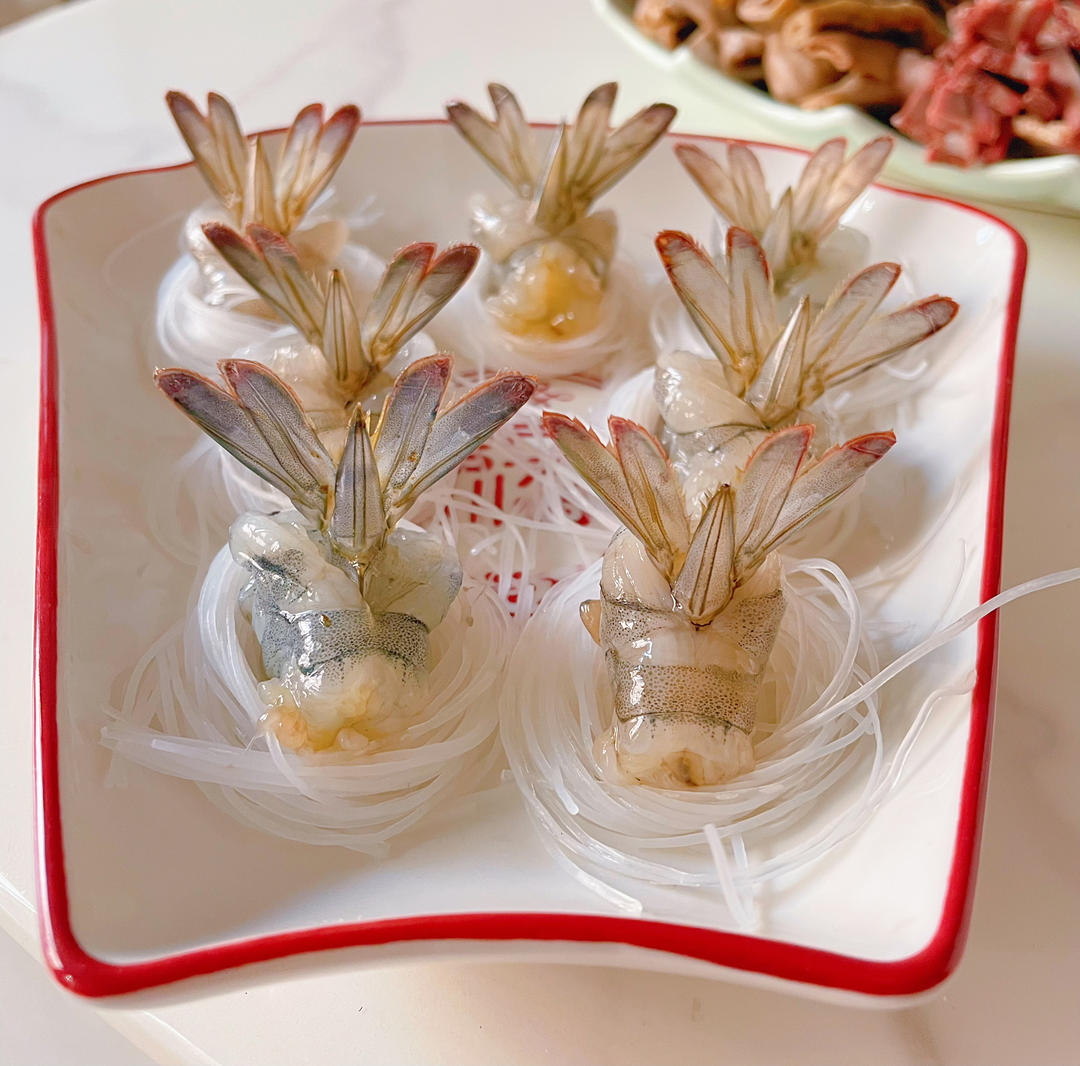 年夜菜之腰缠万贯~蒜蓉粉丝蒸虾尾