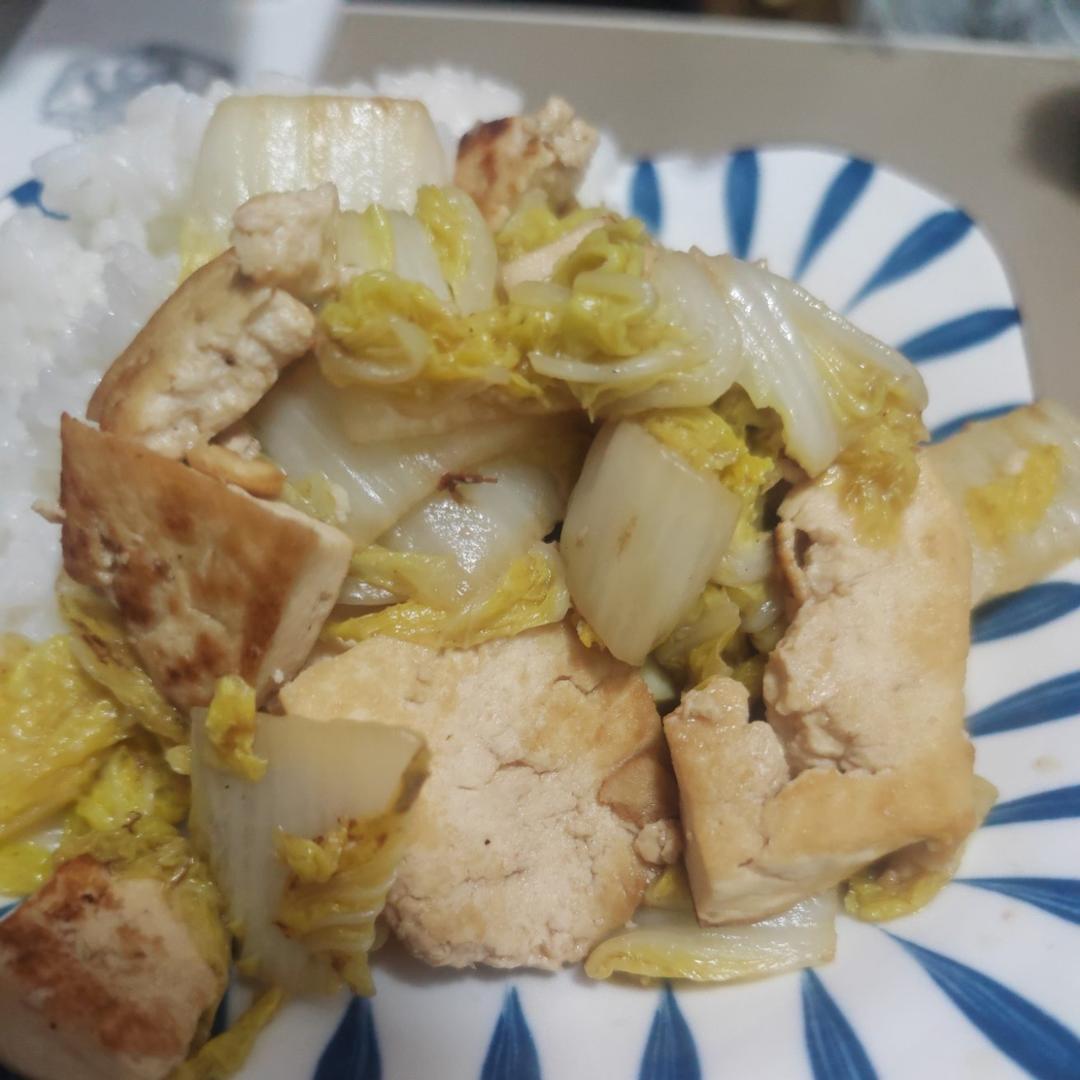 简单又美味的家常菜，白菜烧豆腐