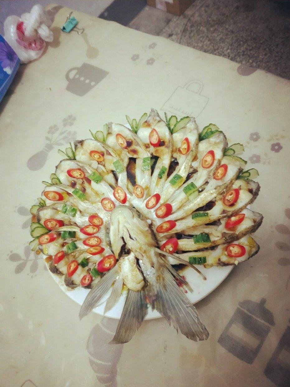 年夜饭的颜值担当<孔雀开屏鱼>