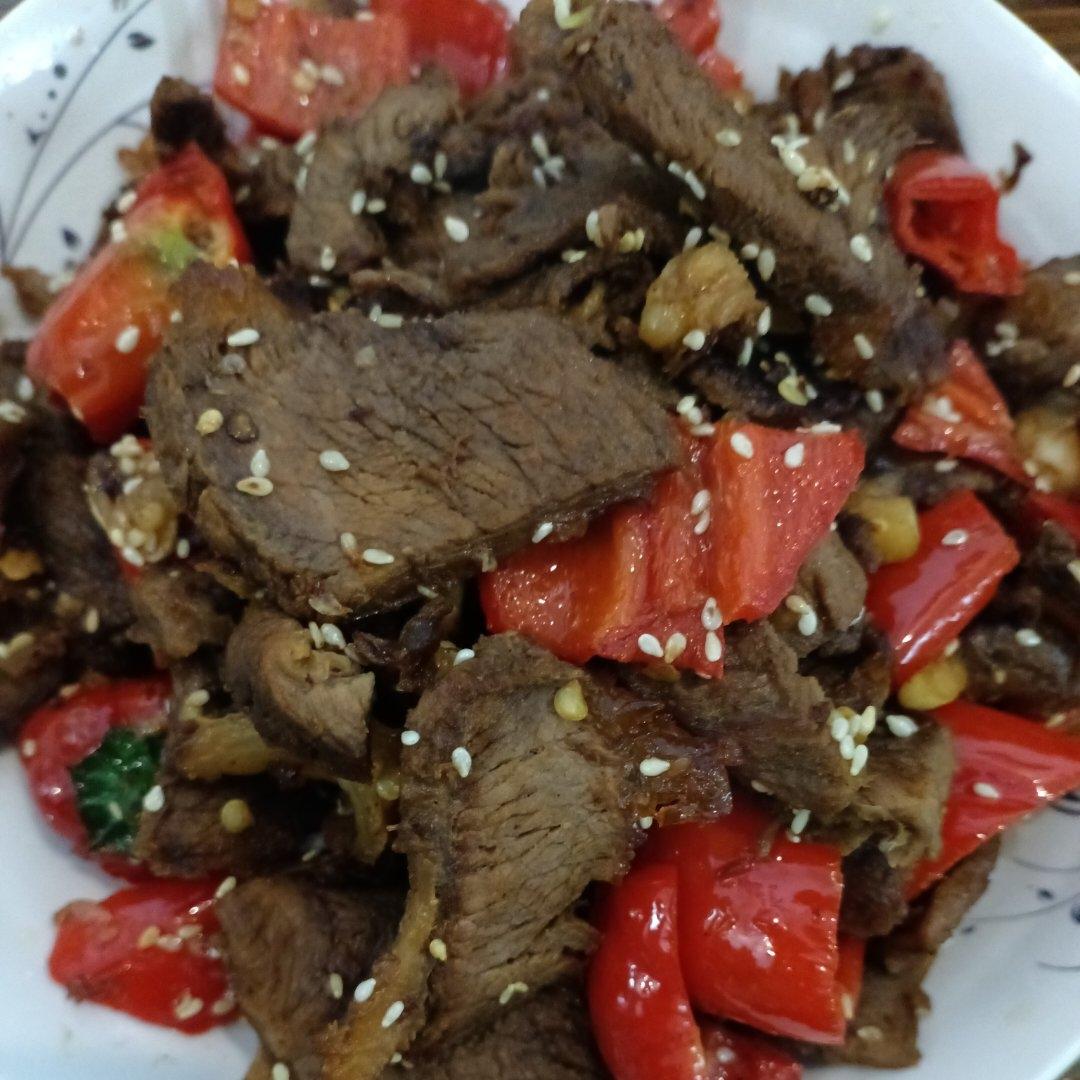 轻松解决晚餐之爆炒熟牛肉