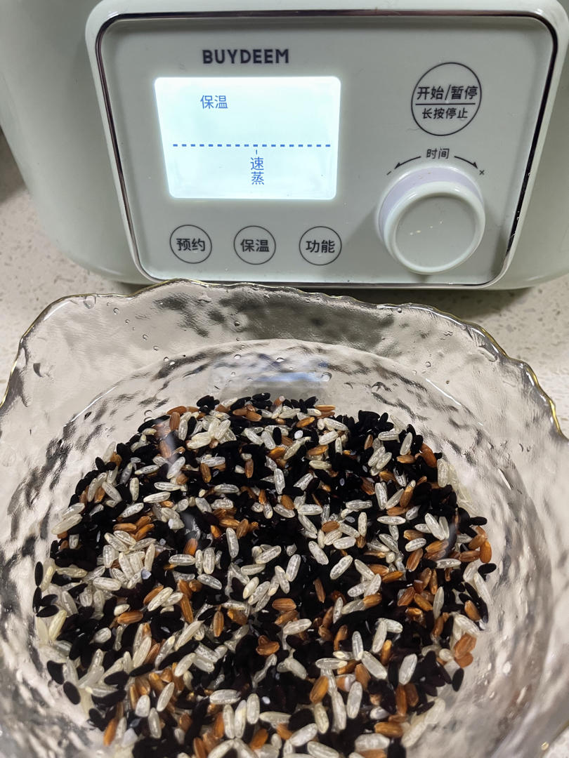 瑶柱虾仁蒸蛋羹+杂粮饭【3月北鼎蒸炖锅食谱】