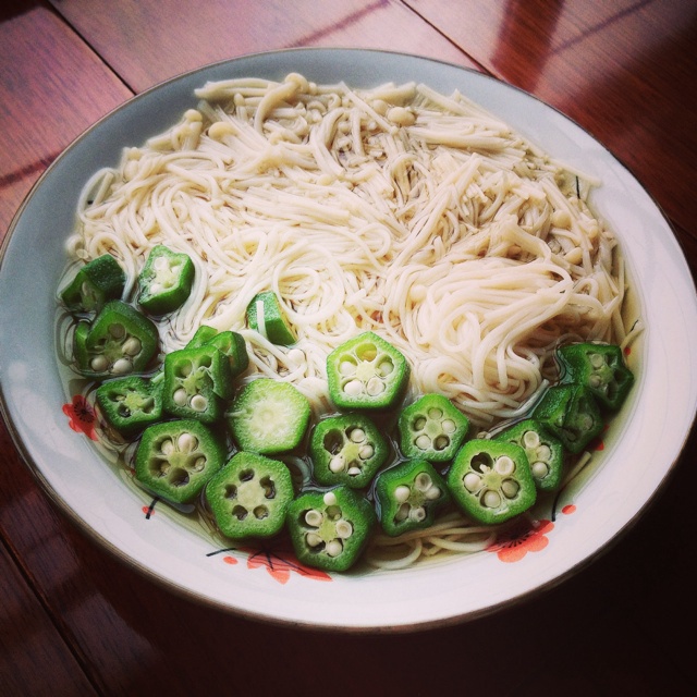 日式金针秋葵凉面（kuro酱版）