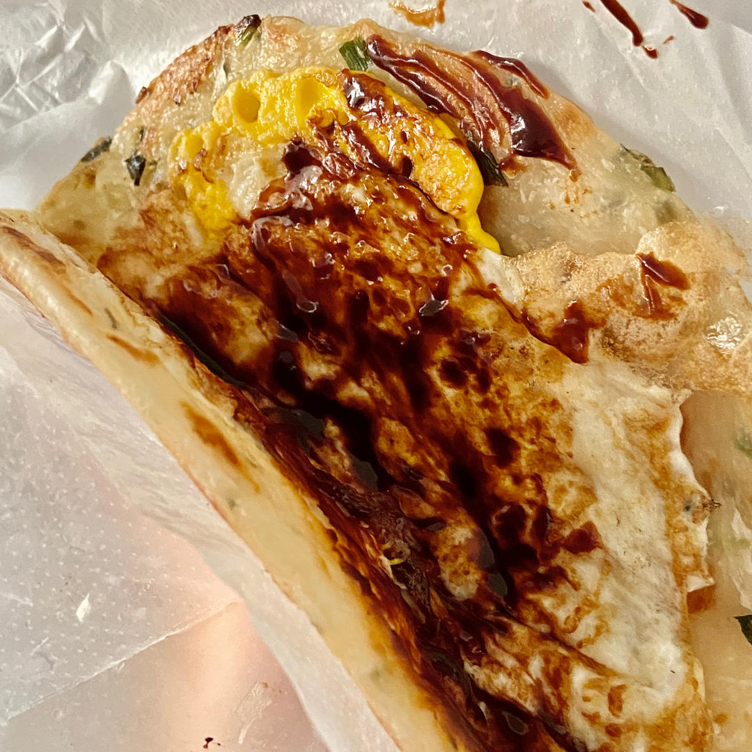5分钟搞定的早餐葱油鸡蛋饼