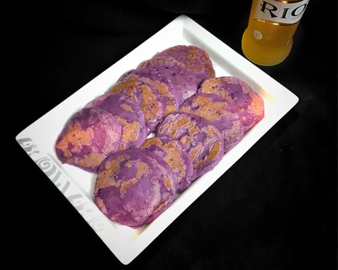 牛奶紫薯糯米饼的做法