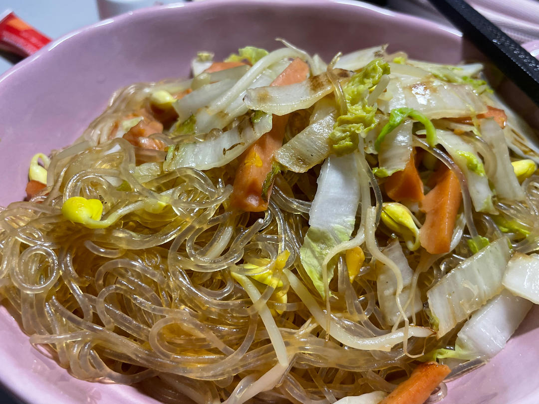 三丝鸡蛋炒粉😋超级懒人食谱，好吃不腻