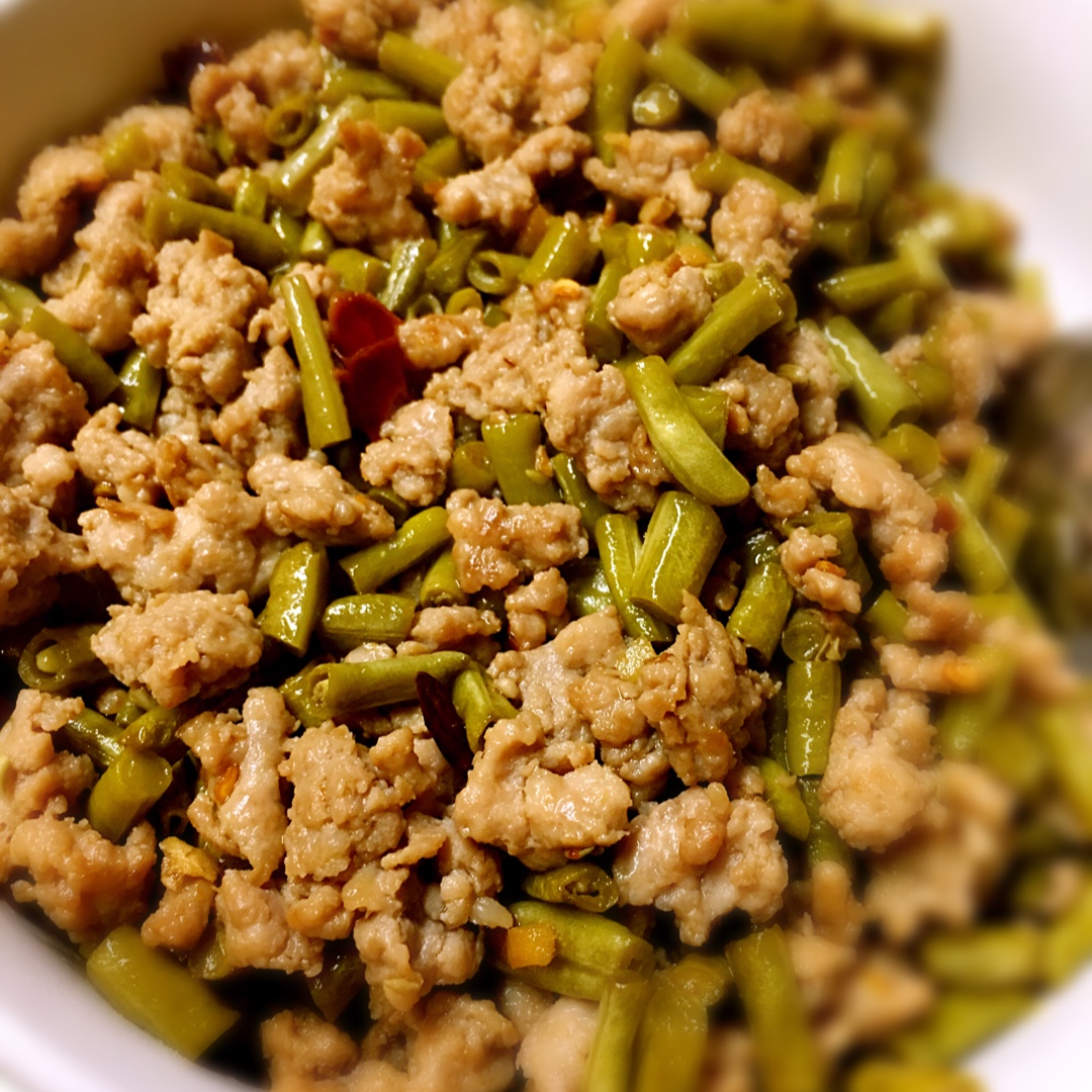 酸豆角肉末