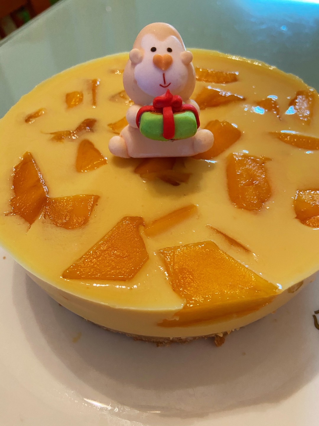 芒果酸奶布丁蛋糕的做法