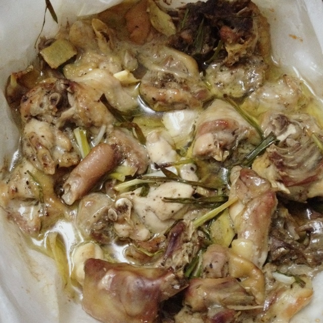 纸包烤葱油鸡
