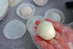 摩飞极速蒸炖锅：豆沙糯米糍（原皮 大枣皮）的做法 步骤10