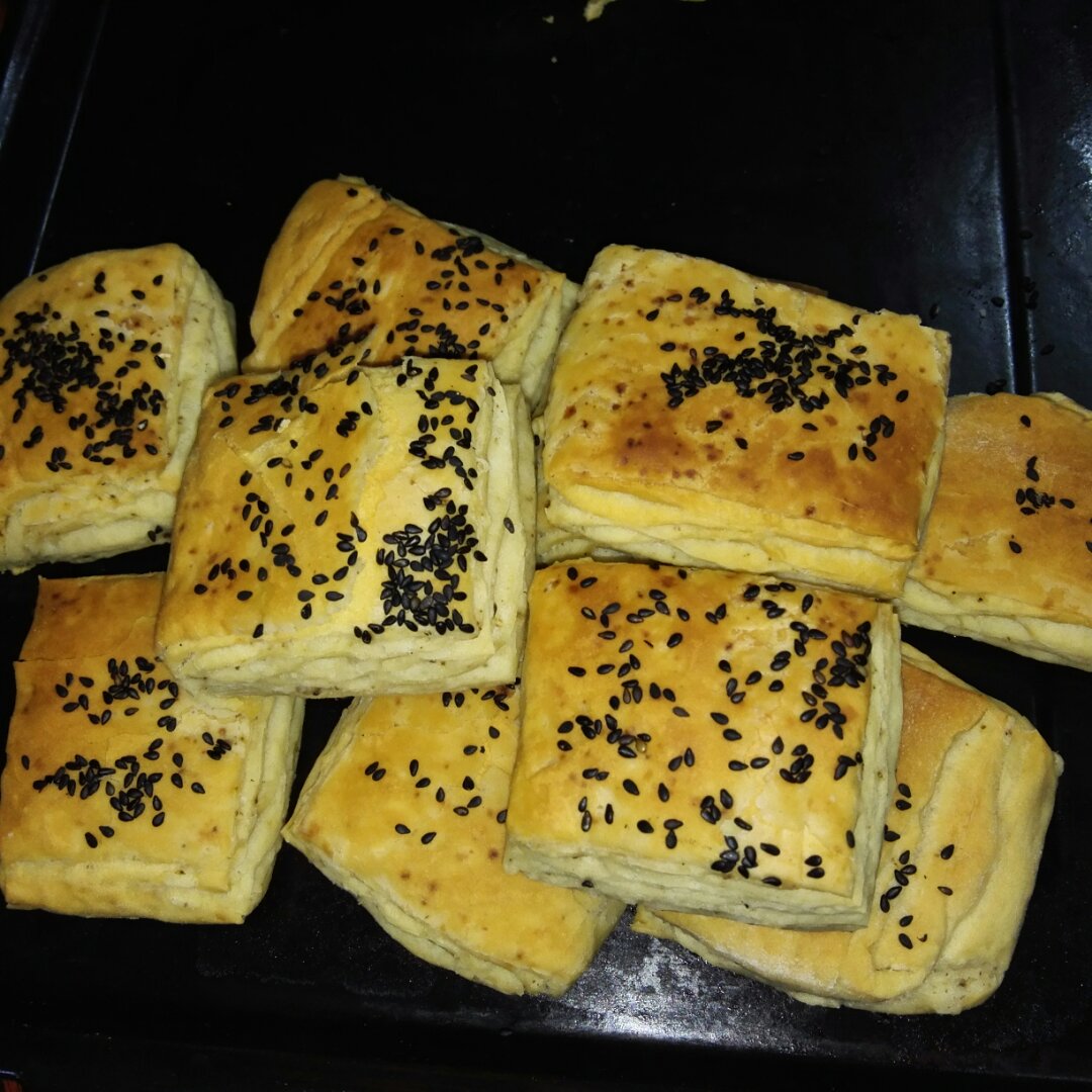 椒盐发面千层饼