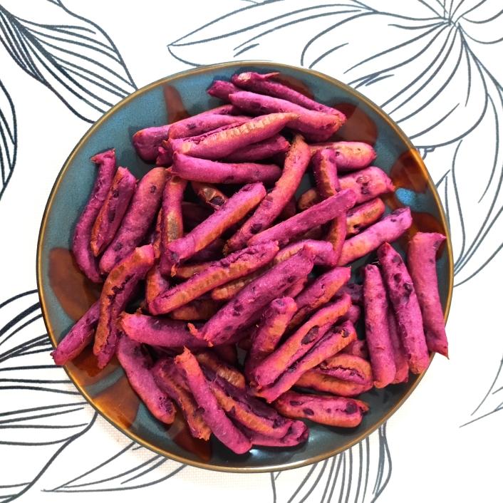 健身小零食:无糖无油——紫薯饼干棒的做法