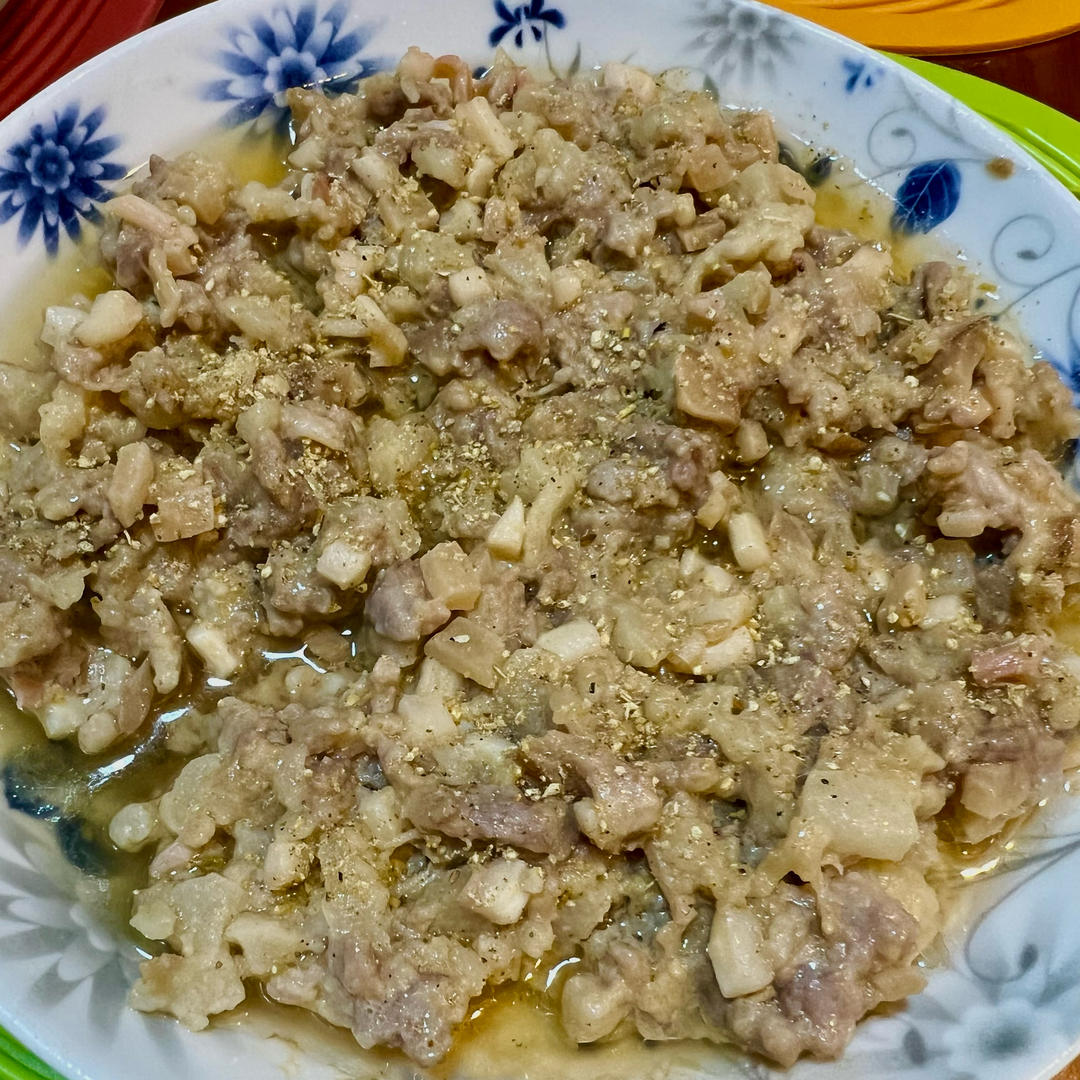 干鱿鱼剁肉饼
