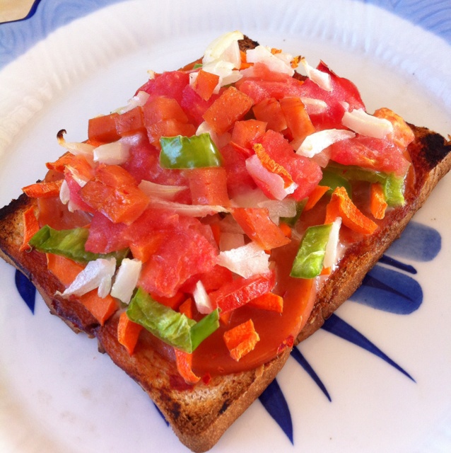 吐司培根小批萨