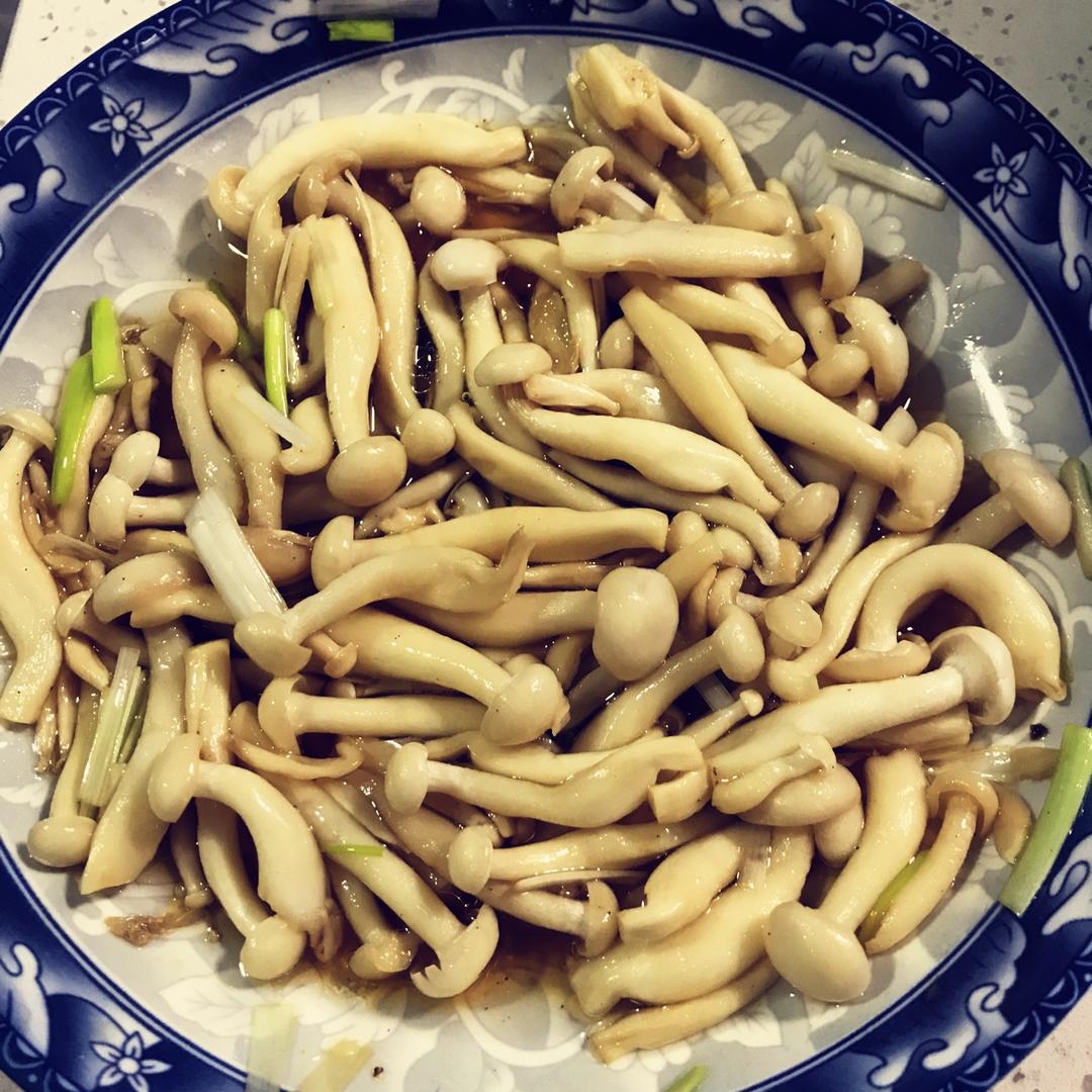 七奇启气做的葱油白玉菇海鲜菇微波炉快手版