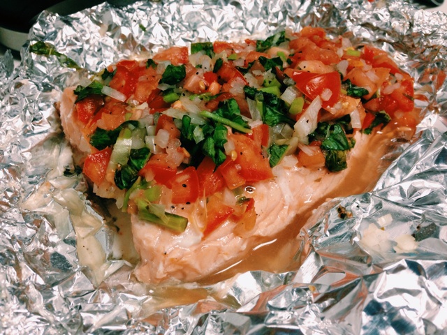 锡纸烤三文鱼  （Salmon Baked in Foil）
