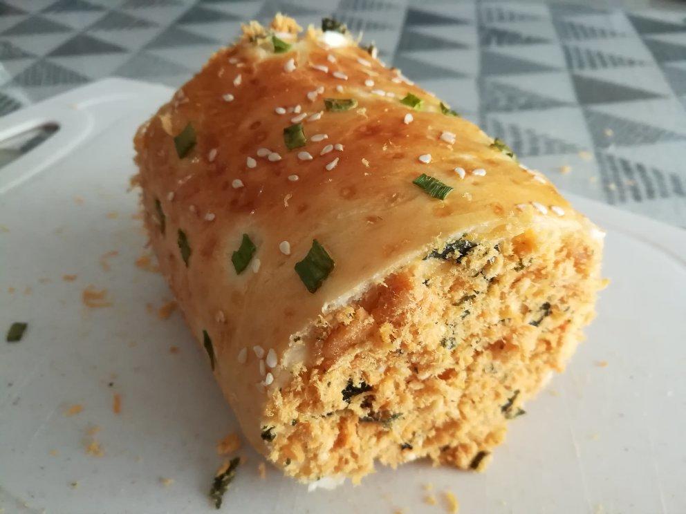 飘手工坊做的海苔香葱肉松面包卷(28cm方盘)