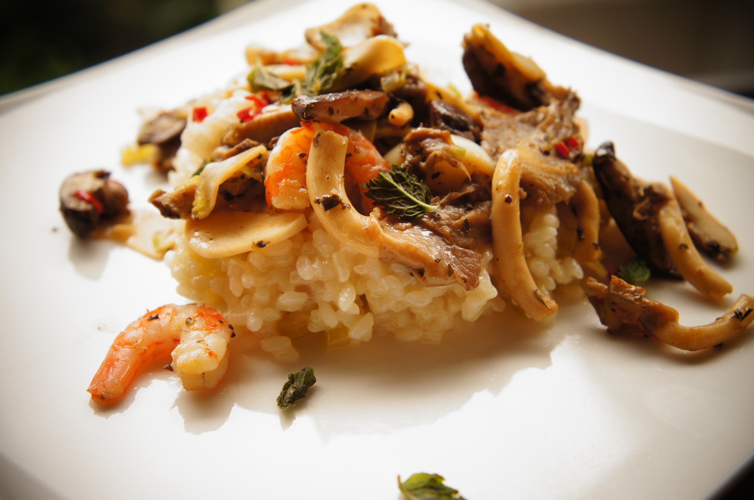 蘑菇鲜虾risotto