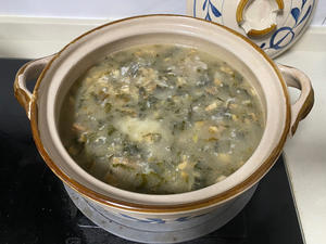 咸骨菜干粥(广式砂锅粥)的做法 步骤8