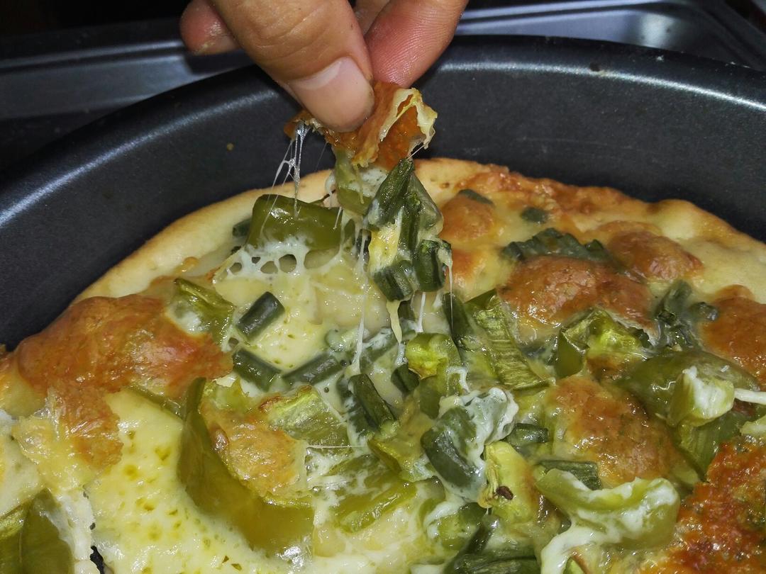 无番茄酱的披萨