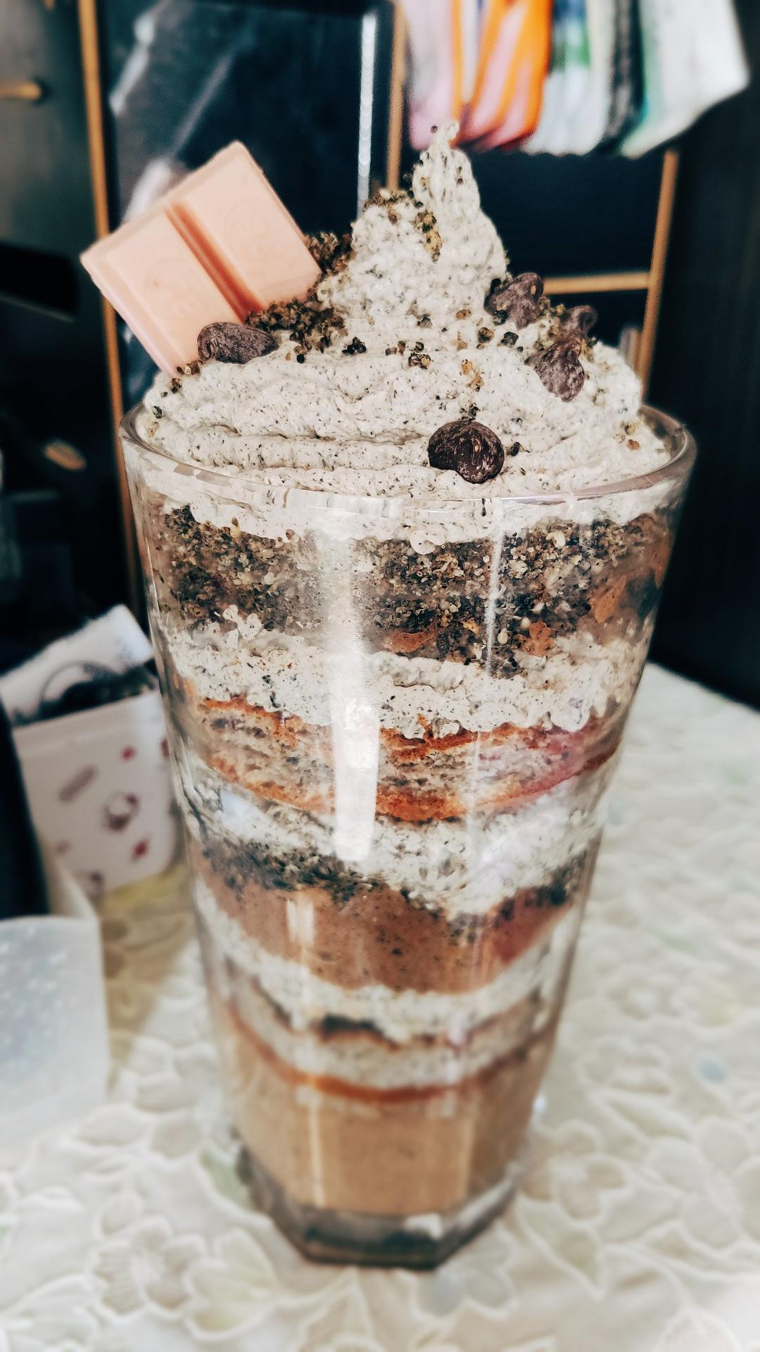 网红甜品❗️黑芝麻核桃啵啵杯