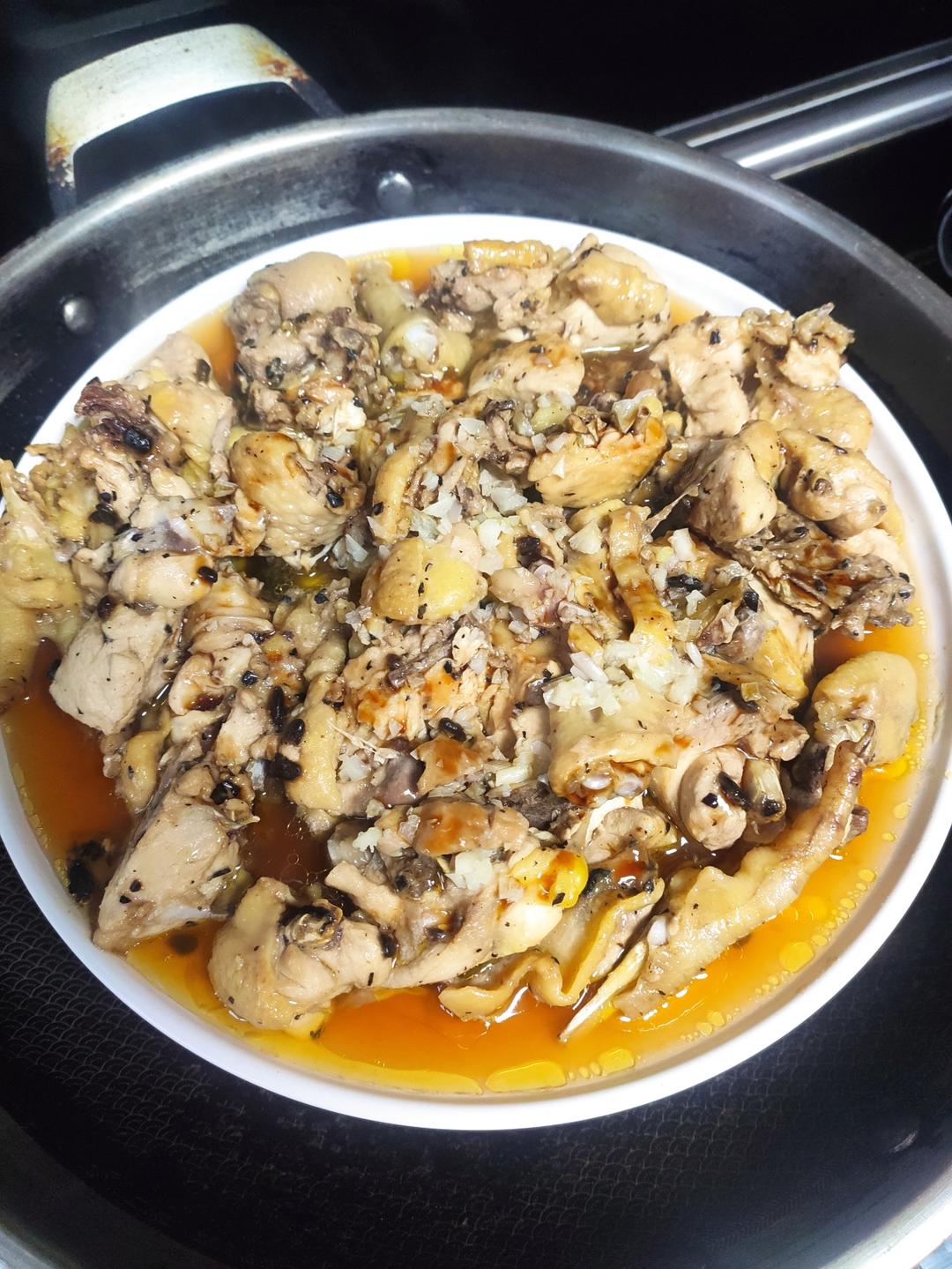 蒜香豆豉蒸滑鸡