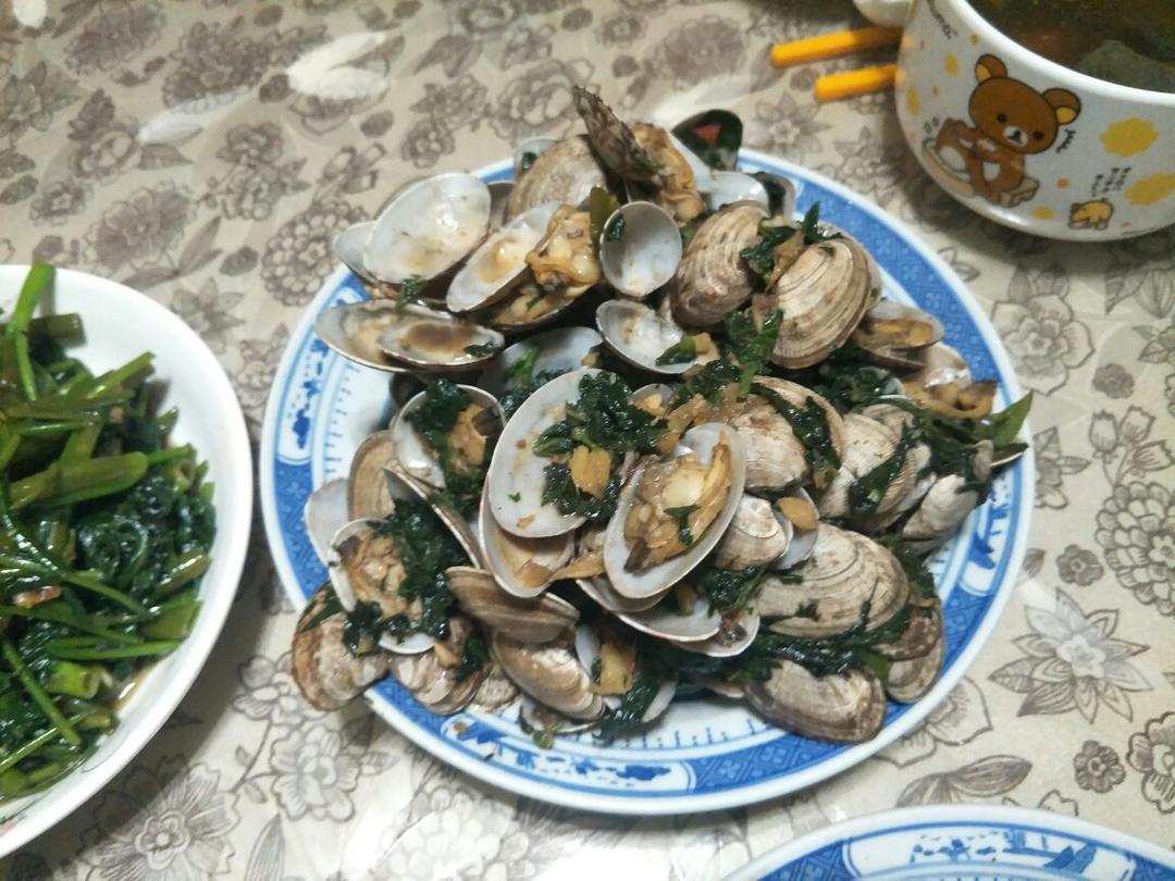 紫苏豉汁炒花甲