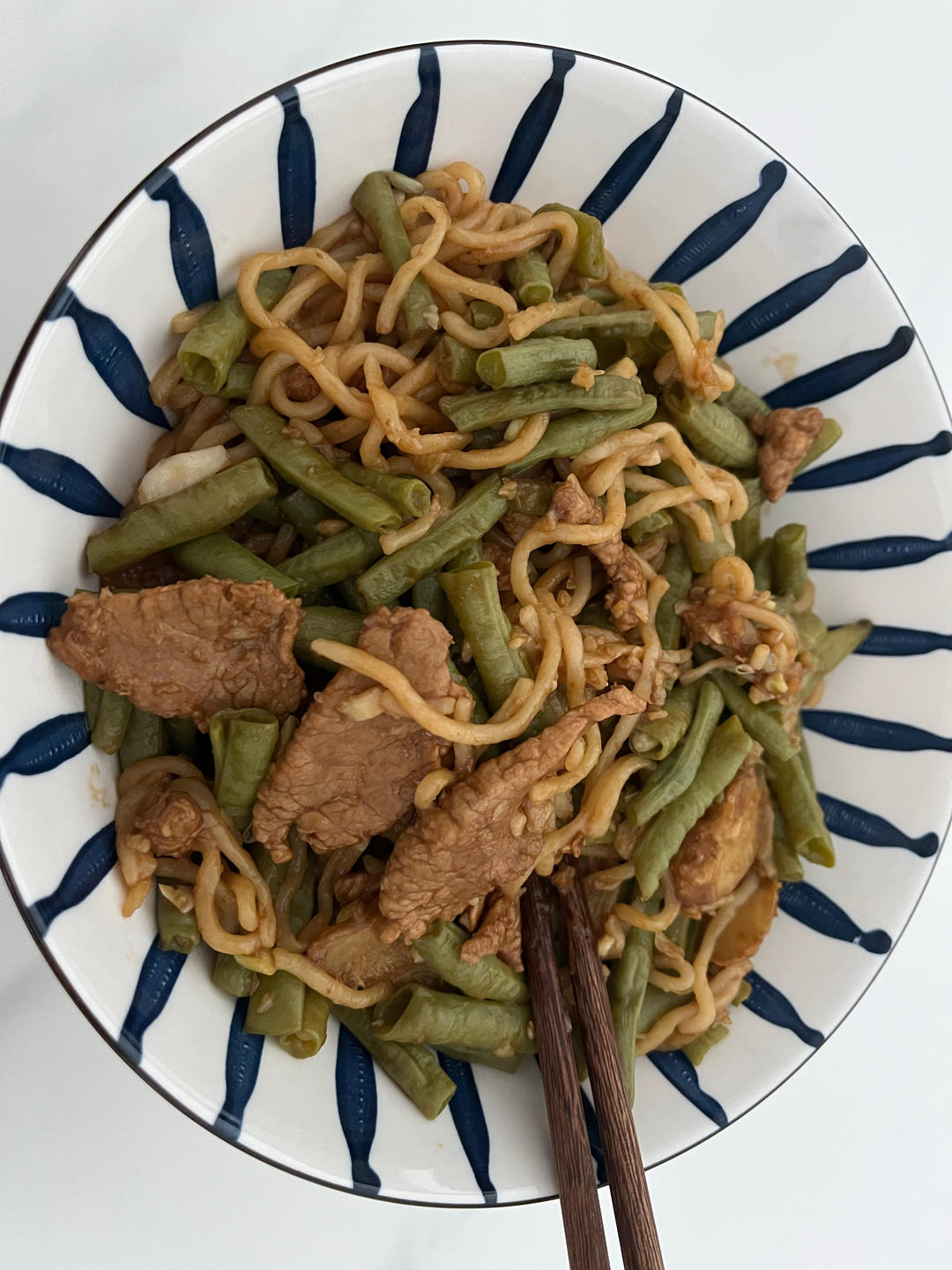 地道老北京扁豆焖面 豆角焖面 太好吃小心吃撑哦